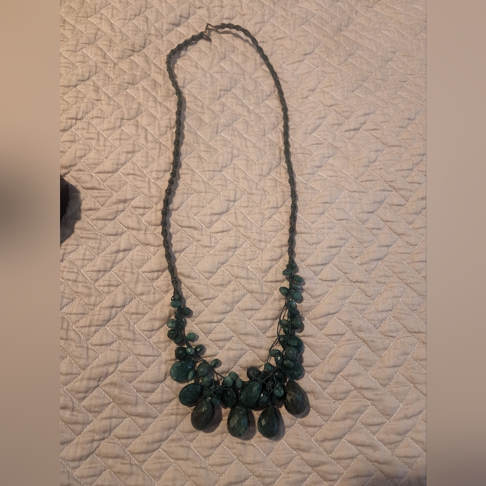 Elegant Green Beaded Necklace